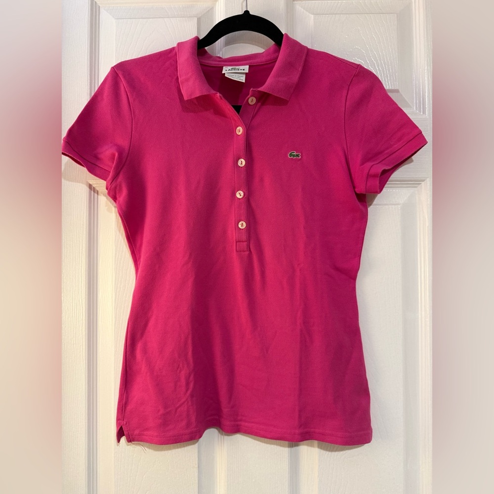 Lacoste Fuchsia Polo Shirt